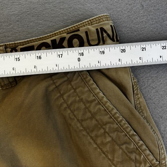 Vintage Ecko Unltd Cargo Shorts Mens 40 RARE Camo Pocket Beige Utility Raw Uncut - Picture 7 of 12